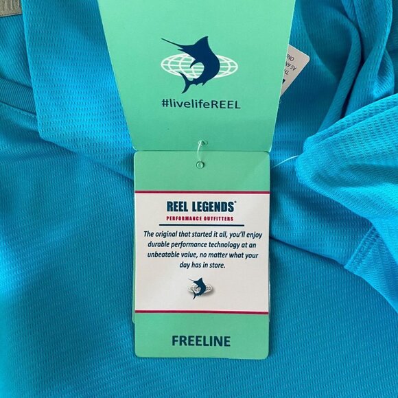 Reel Legends Freeline Long Sleeve Quick Dry Men's Shirt UPF 30 Men's 2X NEW NWT - Picture 9 of 12